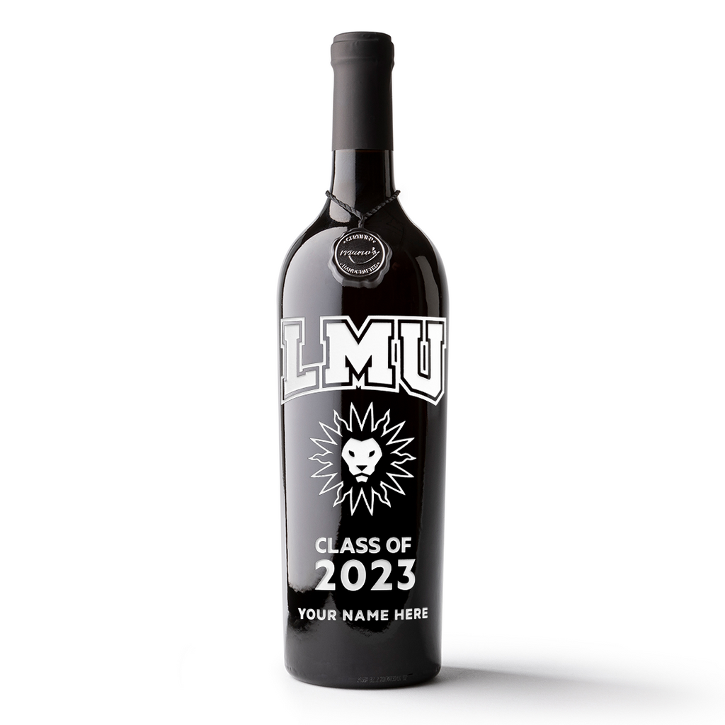 Loyola Marymount University Custom Alumni Etched Wine