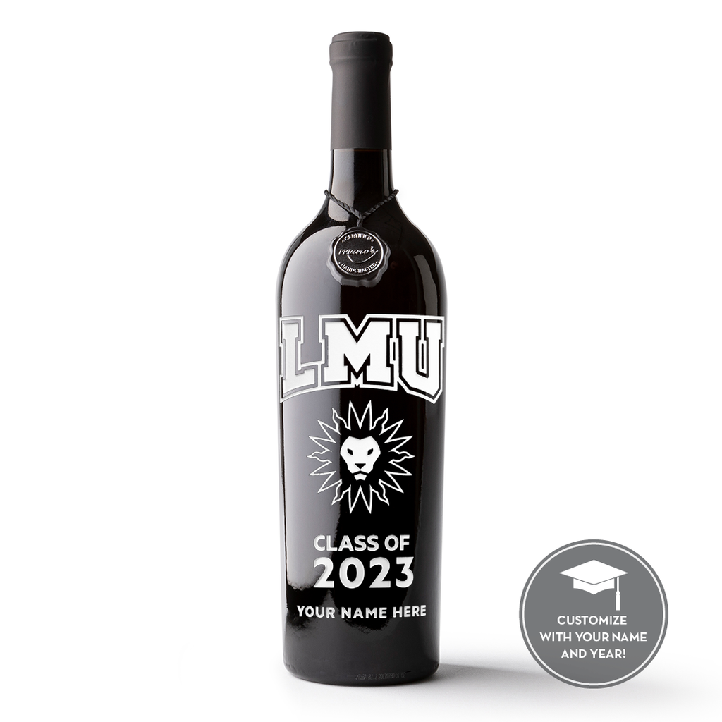 Loyola Marymount University Custom Alumni Etched Wine