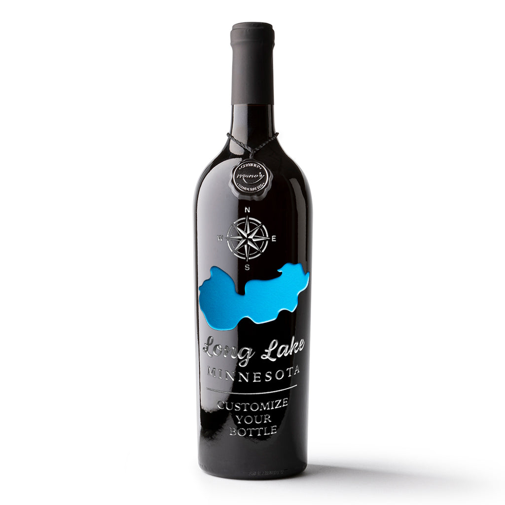 Long Lake Custom Etched Wine