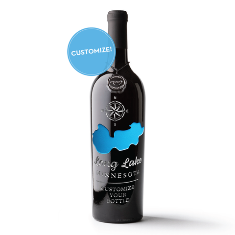 Long Lake Custom Etched Wine