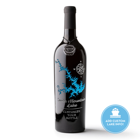 Smith Mountain Lake Custom Etched Wine
