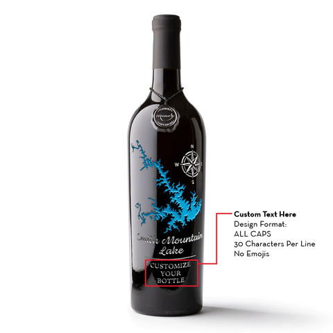 Smith Mountain Lake Custom Etched Wine