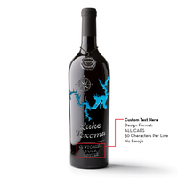 Lake Texoma Custom Etched Wine