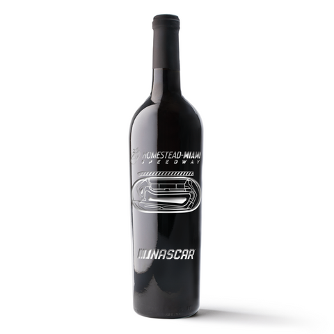 Homestead Miami Speedway Etched Wine