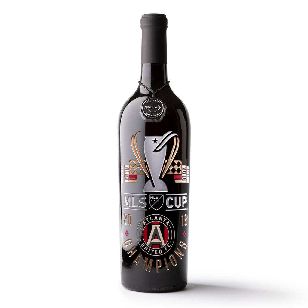 Atlanta United 2018 MLS Cup Champions Etched Wine