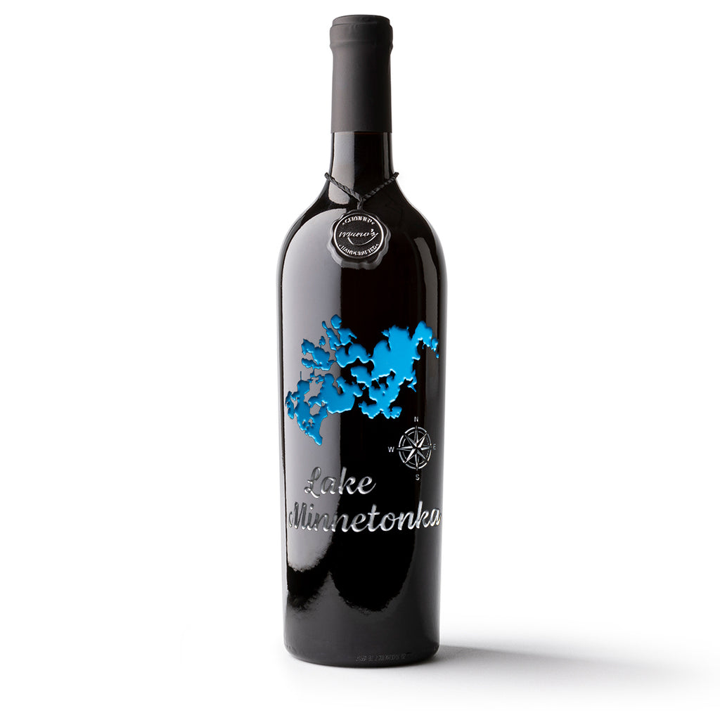 Lake Minnetonka Etched Wine