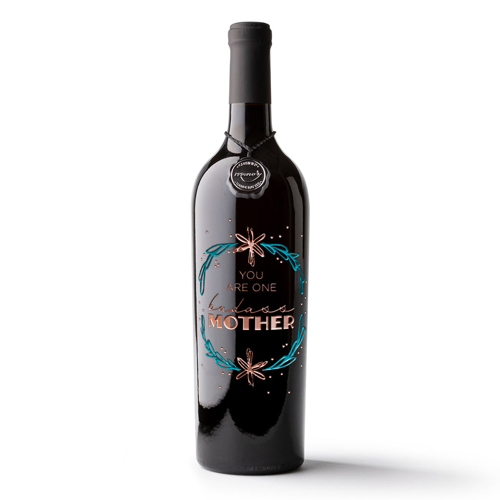 Mother's Day Saying Etched Wine