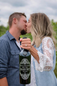 Will You Marry Me? Custom Etched Wine Bottle