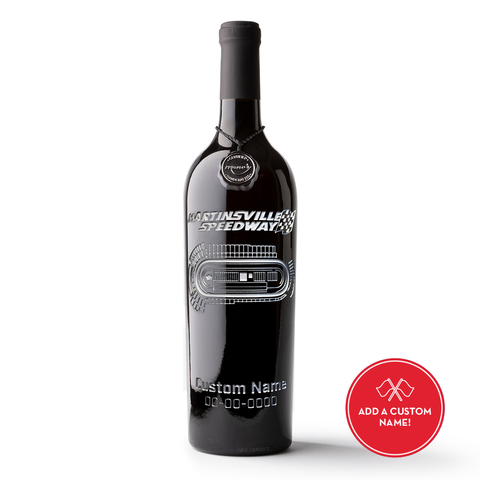 Martinsville Speedway Custom Name Etched Wine