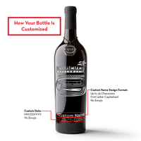 Homestead Miami Speedway Custom Name Etched Wine