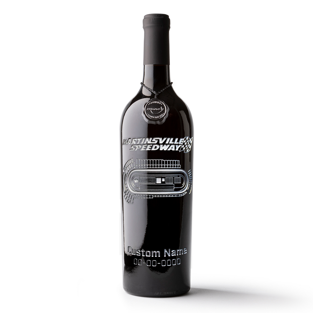 Martinsville Speedway Custom Name Etched Wine