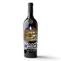 NASCAR Custom Name Etched Wine