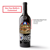 NASCAR Custom Name Etched Wine