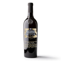 2019 NDSU Champions Logo Etched Wine