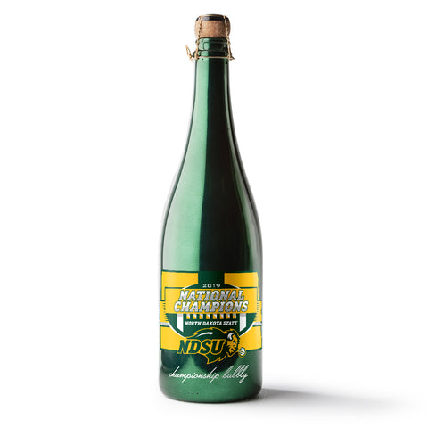 2019 NDSU Champions Metallic Green Bubbly