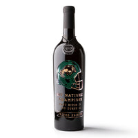 North Dakota State National Champions Helmet Etched Wine