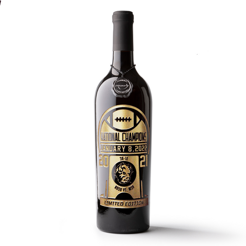 NDSU 2021 National Champions Design Etched Wine