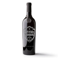 Villanova 2018 National Champions Logo Etched Wine