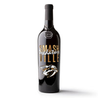 Nashville Predators Smashville Etched Wine