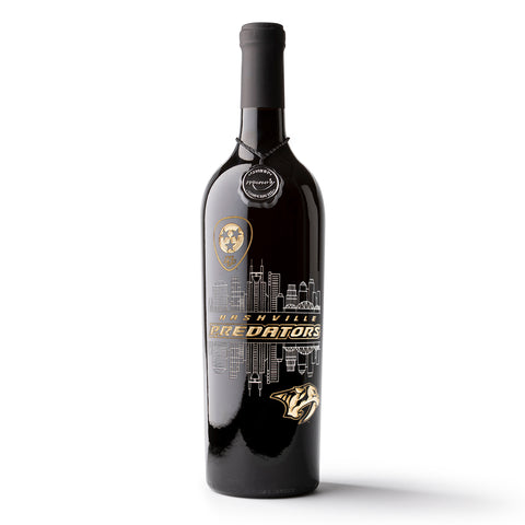 Nashville Predators City Pride Etched Wine