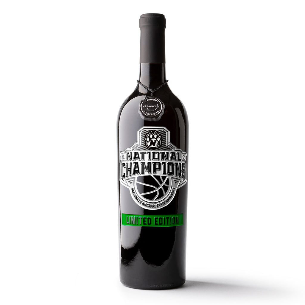 Northwest Missouri State 2021 Basketball Champions Etched Wine