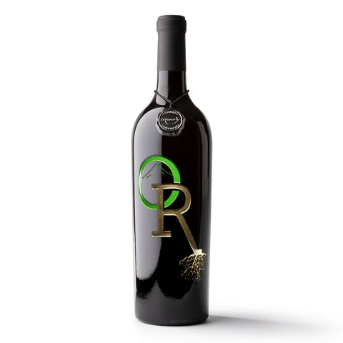 Oregon Roots Etched Wine Bottle