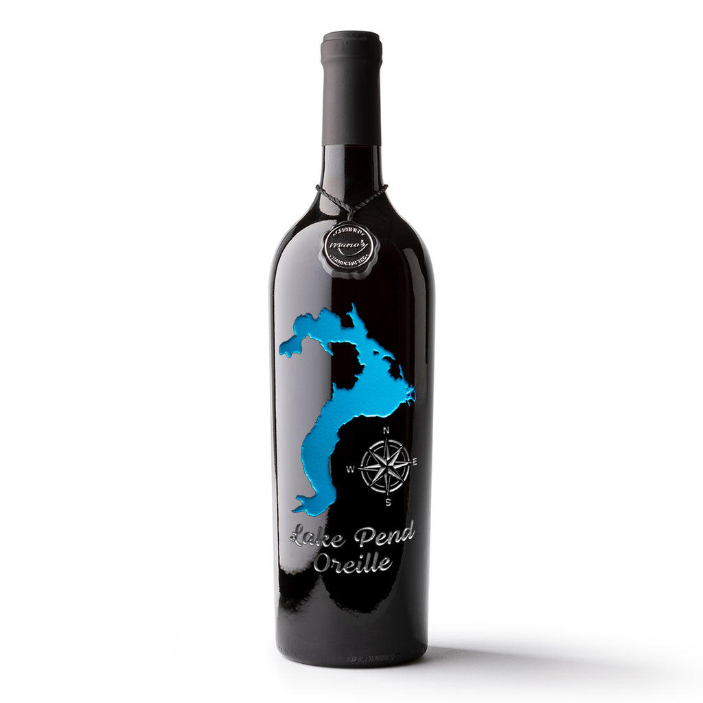 Lake Pend Oreille Etched Wine