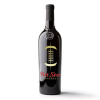 Pittsburg State University Football Etched Wine Bottle