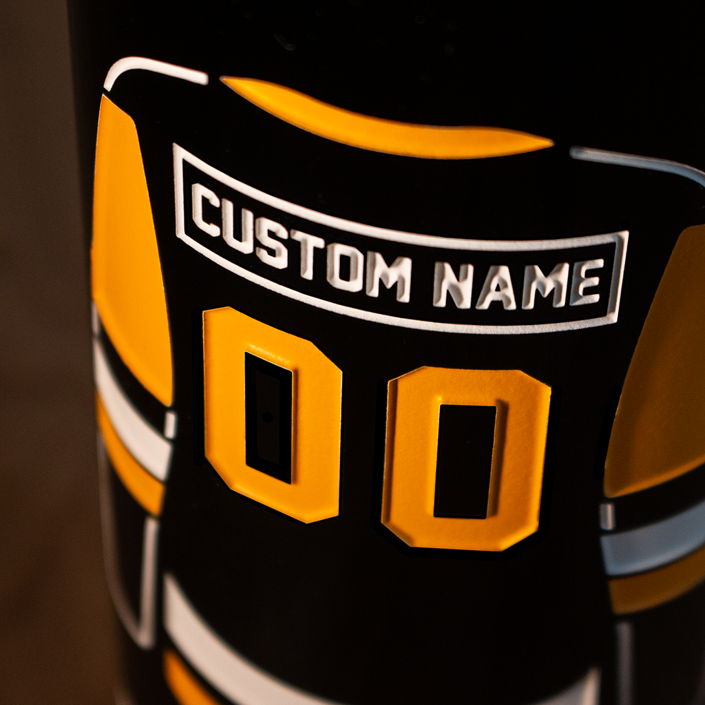 Pittsburgh Penguins Custom Jersey Etched Wine