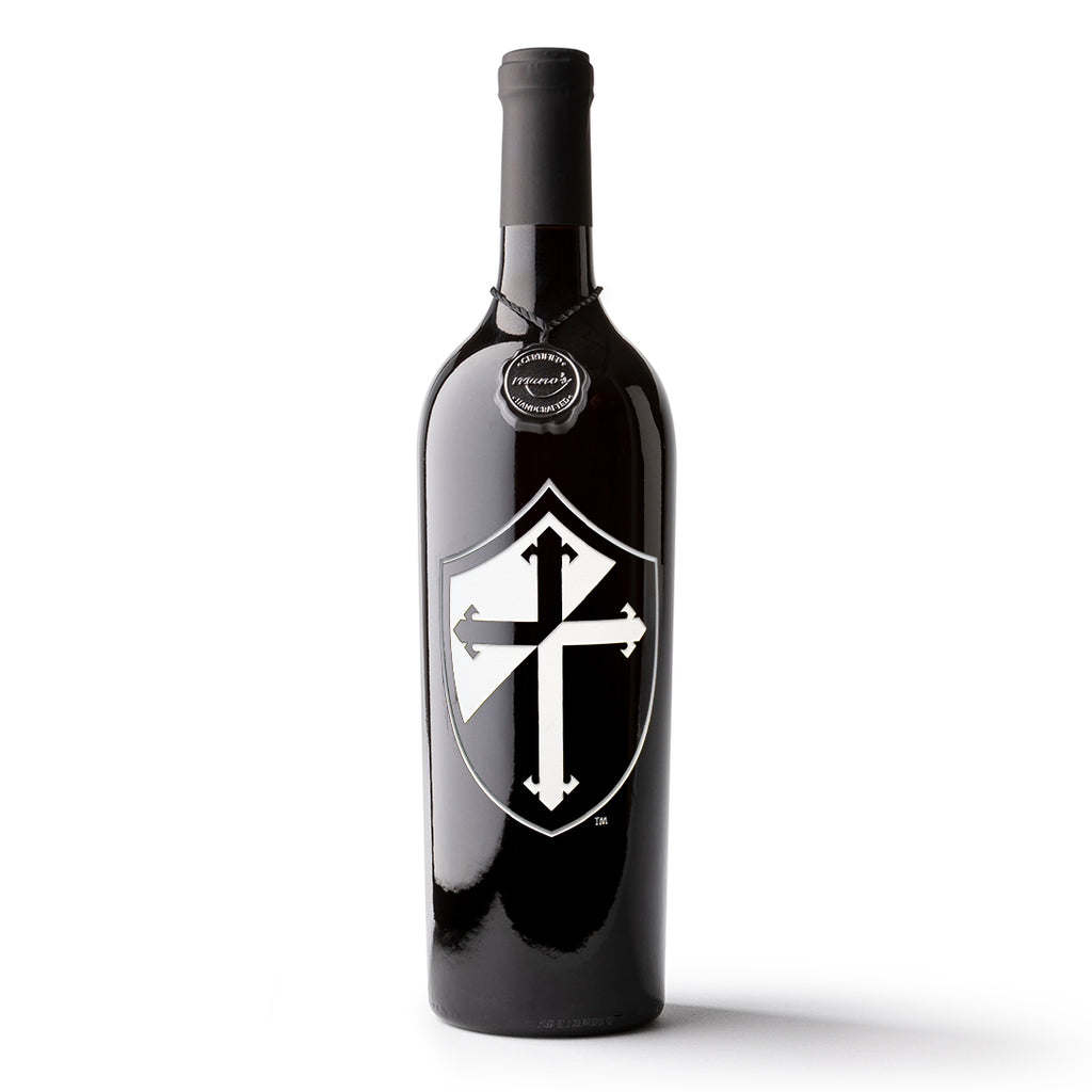 Providence College Shield Logo Etched Wine