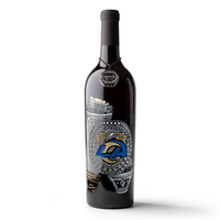 Los Angeles Rams Commemorative Ring Etched Wine