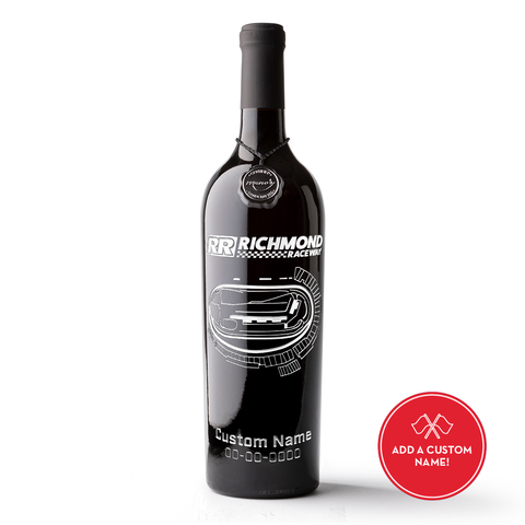 Richmond Raceway Custom Etched Wine