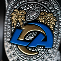 Los Angeles Rams Commemorative Ring Etched Wine