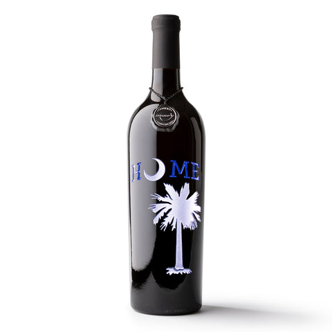 South Carolina Home Etched Wine Bottle