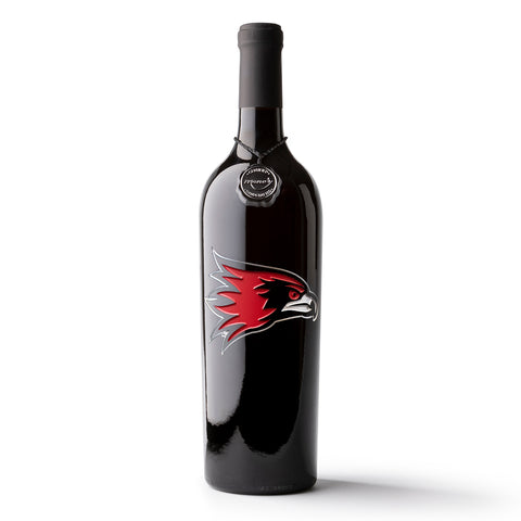 SEMO Redhawks Logo Etched Wine