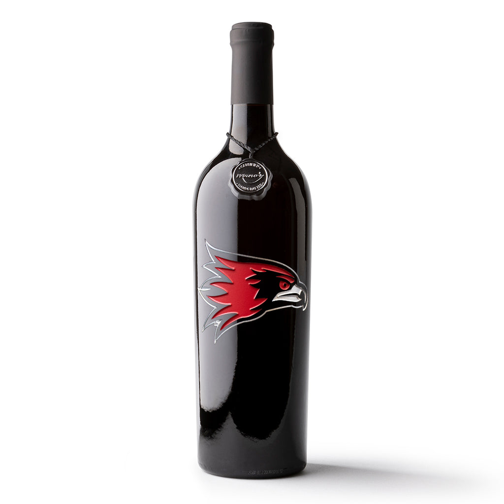 SEMO Redhawks Logo Etched Wine
