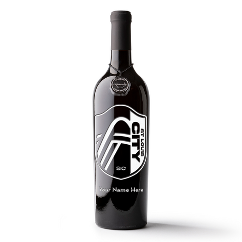 St. Louis City SC Custom Name Etched Wine