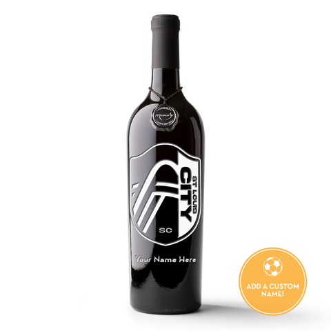St. Louis City SC Custom Name Etched Wine