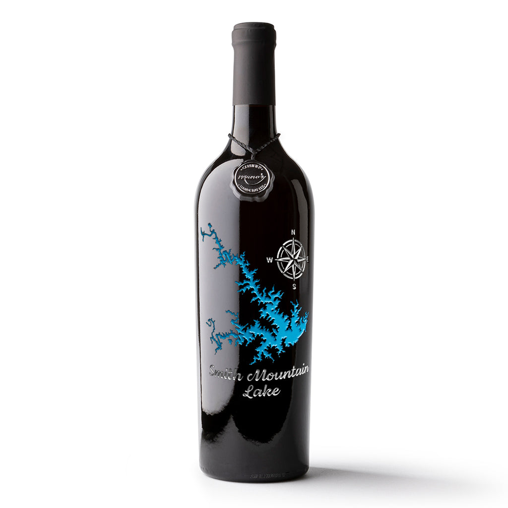 Smith Mountain Lake Etched Wine