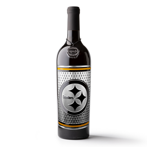 Pittsburgh Steelers Jersey Etched Wine