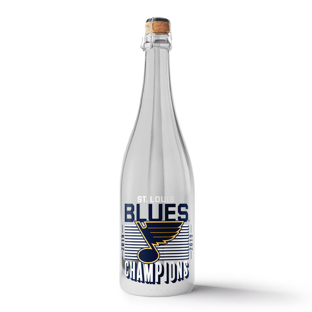 STL Blues 2019 Champions Metallic Silver Bubbly