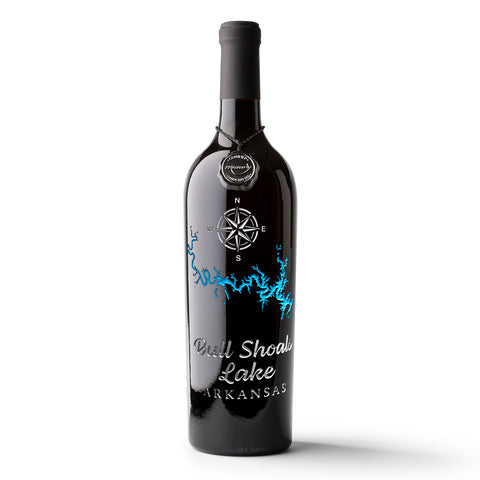 Bull Shoals Lake Etched Wine