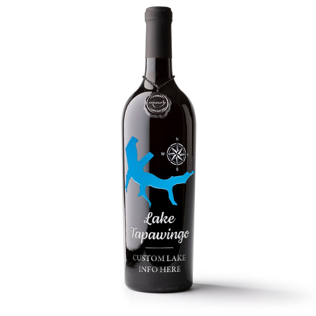 Lake Tapawingo Custom Etched Wine