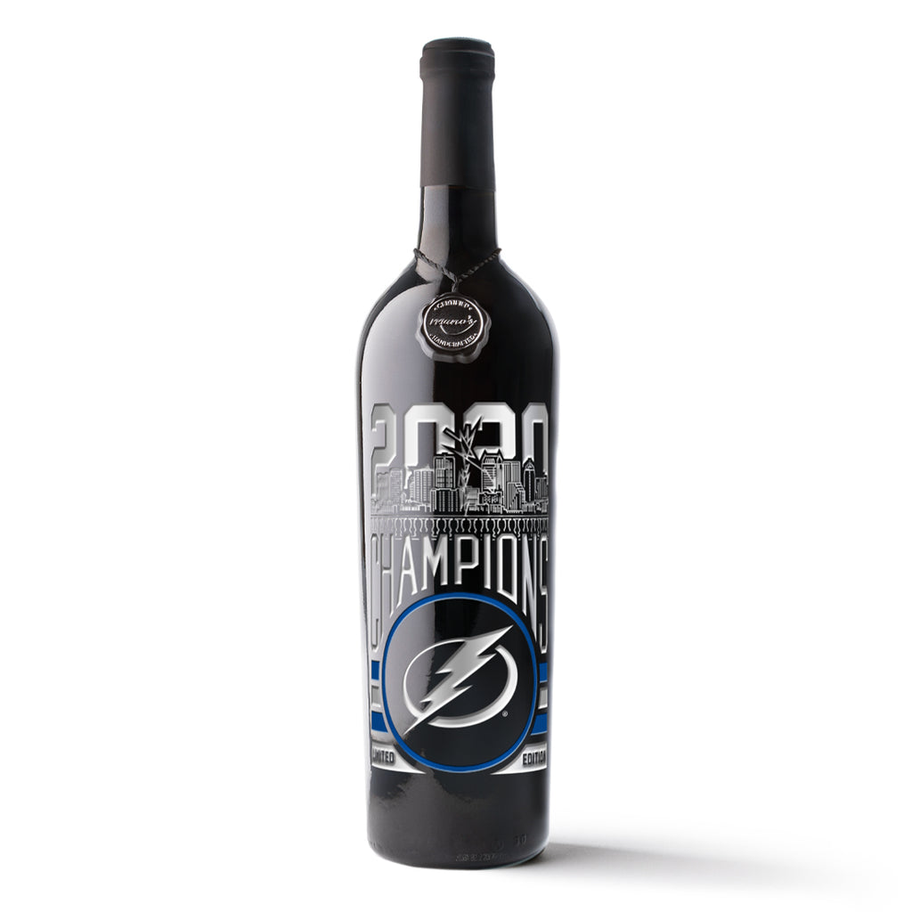 Tampa Bay Lightning 2020 Champions Etched Wine