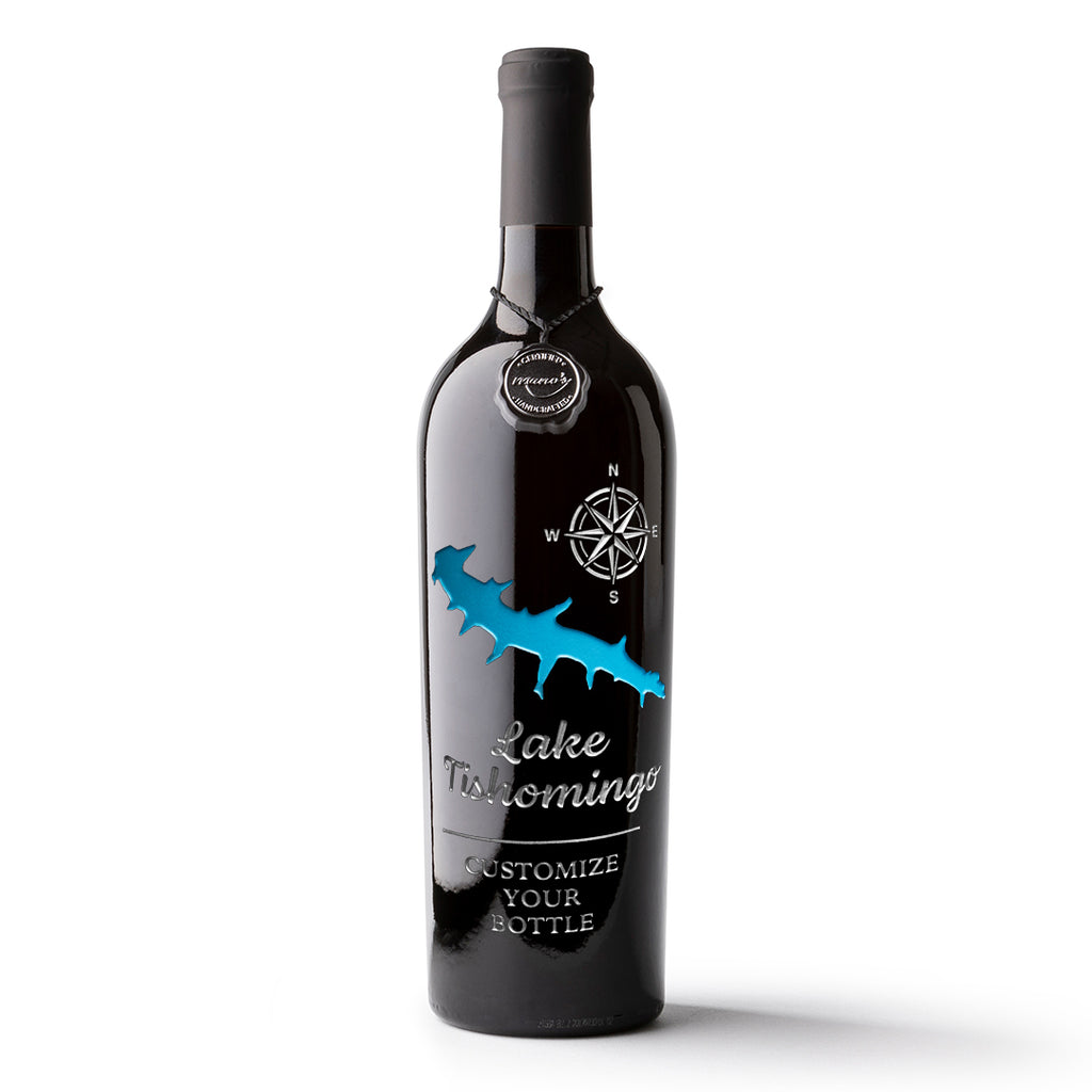 Lake Tishomingo Custom Etched Wine