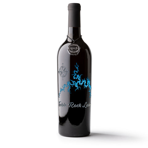 Table Rock Lake Etched Wine