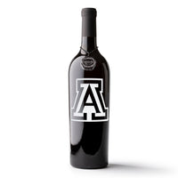 University of Arizona Logo Etched Wine