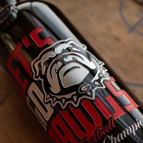 Georgia 2022 National Champions Let's Go Dawgs Display Bottle