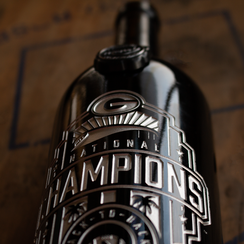 Georgia 2022 National Champions Logo Display Bottle