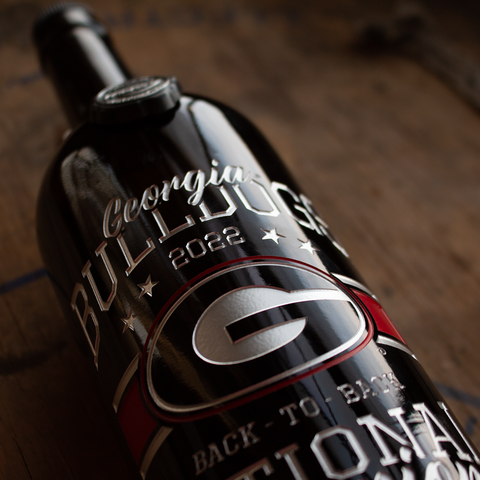 Georgia 2022 National Champions Back to Back Display Bottle